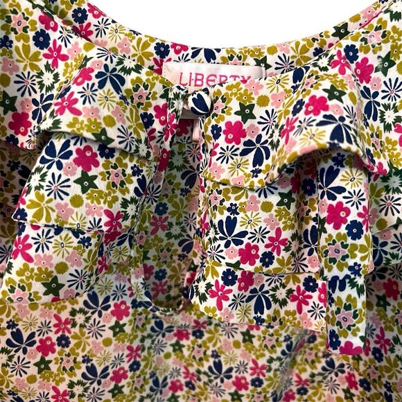 Liberty of London x Target Women’s Small Floral Ruffle Top Country Garden Party - Picture 3 of 8
